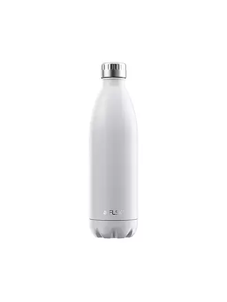 FLSK | Isolierflasche - Thermosflasche 1l Black | weiss