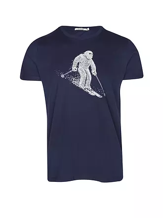 GREENBOMB | T-Shirt GUIDE ANIMAL YETI SKI | dunkelblau