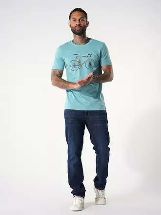 GREENBOMB | T-Shirt GUIDE BIKE KNUT | blau