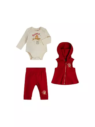 GUESS | Baby Set - Body Gilet Hose 3 teilig  X-MAS  | 