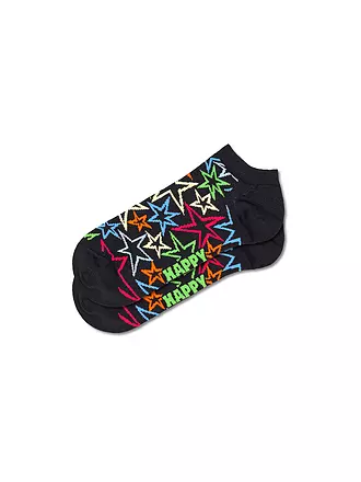 HAPPY SOCKS | Damen Sneaker Socken MEGA STAR 36-40 black | schwarz