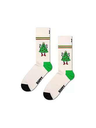 HAPPY SOCKS | Damen Socken HAPPY TREE Gr. 36 - 40 white | creme