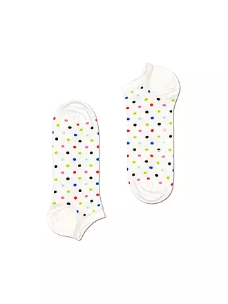 HAPPY SOCKS | Herren Sneaker Socken DOT bunt | weiss