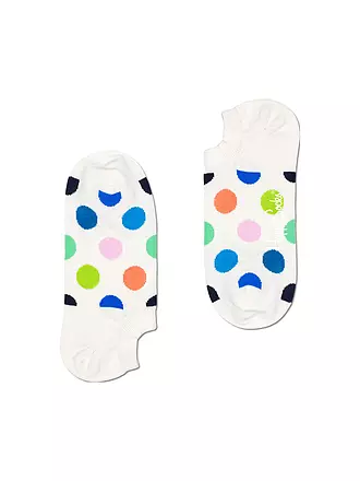 HAPPY SOCKS | Herren Sneaker Socken NO SHOW BIG DOT bunt | weiss