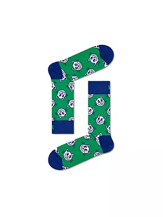 HAPPY SOCKS | Herren Socken 41-46 CAT green | grün