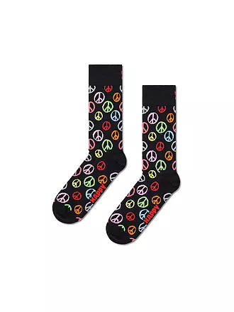 HAPPY SOCKS | Herren Socken PEACE 41-46 black | schwarz