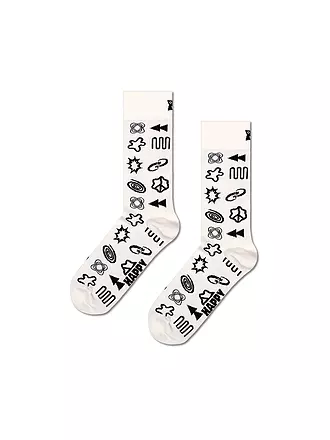 HAPPY SOCKS | Herren Socken TECHY SOCK 41-46 white | creme