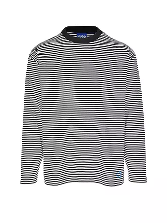 HUGO | Langarmshirt NUSTRIPE | schwarz