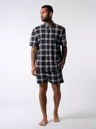 HUGO | Pyjama HOUNDSTOOTH | schwarz