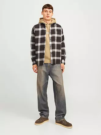 JACK & JONES | Flannelhemd Overshirt JORFREDERIKSBERG | braun