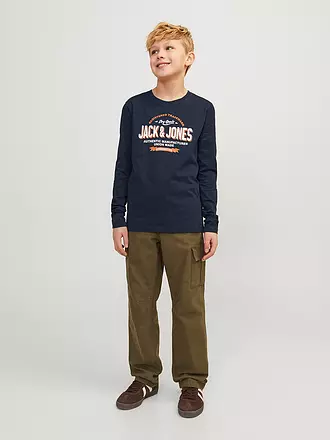 JACK & JONES | Jungen Langarmshirt  JJELOGO | olive