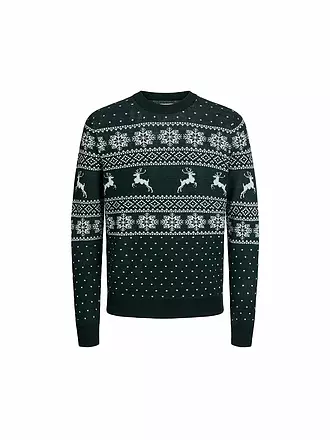 JACK & JONES | Jungen Pullover JJXMAS GABRIEL | dunkelgrün