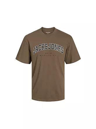 JACK & JONES | Jungen T-Shirt  JJECALEB VARSITY TEE | braun