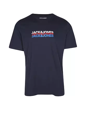 JACK & JONES | T-Shirt JJCYBER | dunkelblau