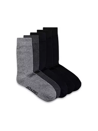 JACK & JONES | Socken 5-er Pkg. "JACJENS" dark grey melange light grey melange | 