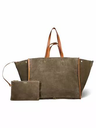 JEROME DREYFUSS | Ledertasche - Shopper LEON L | olive