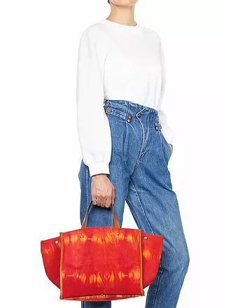 JEROME DREYFUSS | Ledertasche - Shopper LEON Medium | orange