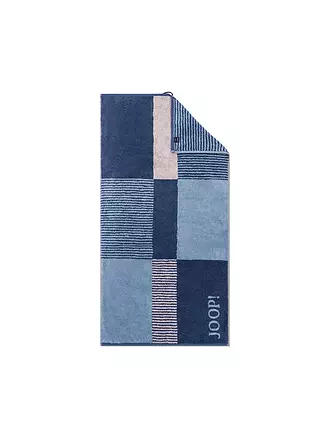 JOOP | Duschtuch 80x150cm DIVIDED SQUARES Stein | dunkelblau