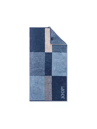 JOOP | Handtuch 50x100cm DIVIDED SQUARES Natur | dunkelblau