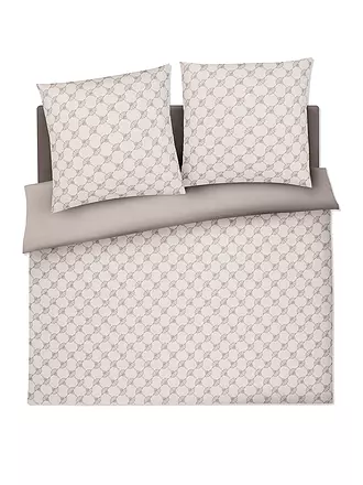 JOOP | Satin Bettwäsche 70x90cm/200x200cm CORNFLOWER DOUBLE Grau | beige