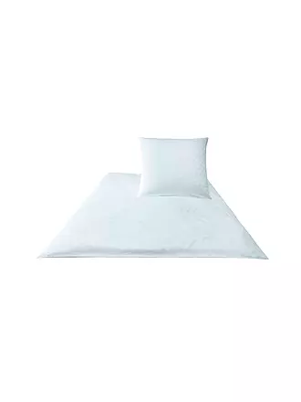 JOOP | Satin Bettwäsche Cornflower 70x90cm / 140x200cm Silber | weiss