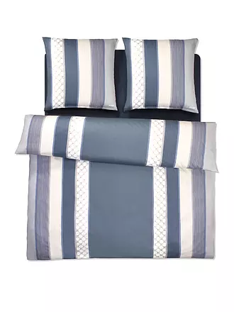 JOOP | Satin Bettwäsche Cornflower Stripes 2 x 70x90cm / 200x200cm Deep Coal | beere