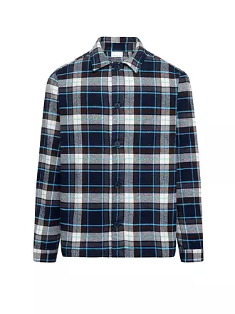 KNOWLEDGE COTTON APPAREL | Flanell Overshirt Regular Fit | blau