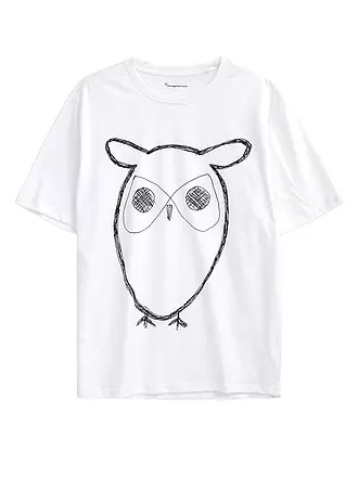 KNOWLEDGE COTTON APPAREL | T-Shirt BIG OWL | blau