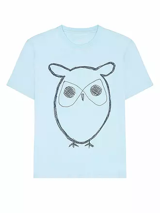 KNOWLEDGE COTTON APPAREL | T-Shirt BIG OWL | türkis