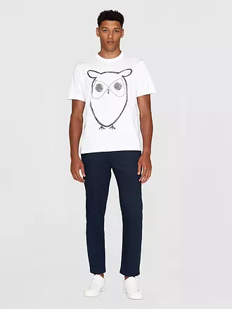 KNOWLEDGE COTTON APPAREL | T-Shirt BIG OWL | türkis