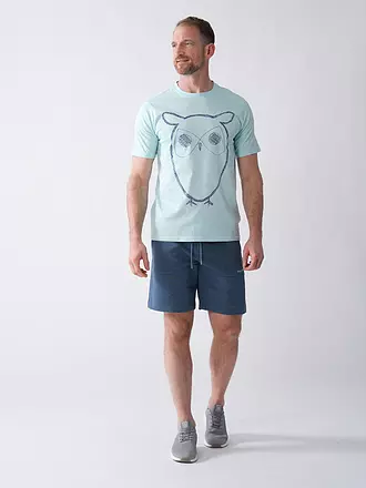 KNOWLEDGE COTTON APPAREL | T-Shirt BIG OWL | blau