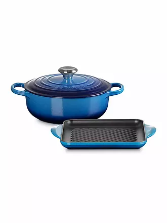 LE CREUSET | 2-teiliges Gusseisen Set 24cm Azure | orange