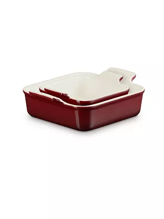 LE CREUSET | Auflaufform 2er-Set 13/20cm Tradition aus Steinzeug Garnet | schwarz