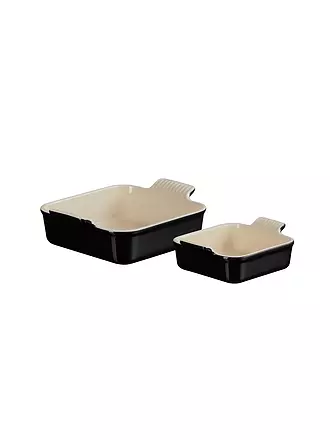 LE CREUSET | Auflaufformen Set 13cm / 20cm Ofenrot | schwarz