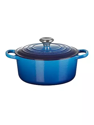 LE CREUSET | Bräter rund SIGNATURE 24cm Garnet | blau