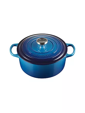 LE CREUSET | Bräter rund SIGNATURE 24cm/4,2l Garnet | blau