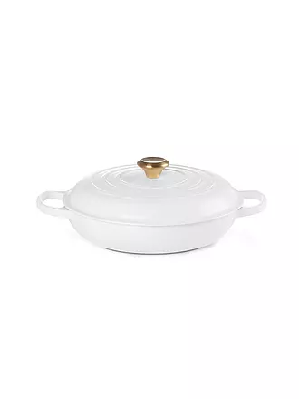 LE CREUSET | Gourmet-Profitopf mit Deckel 30 cm SIGNATURE White | weiss