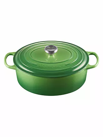 LE CREUSET | Gusseisen-Bräter mit Deckel Oval 31cm 6,3l SIGNATURE Azure | grün