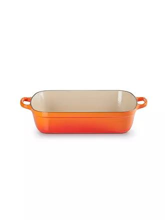 LE CREUSET | Gusseisen-Bratreine eckig 33cm SIGNATURE Garnet | orange