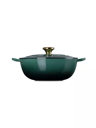 LE CREUSET | Kochtopf mit Deckel 26cm LA MARMITE HOLLY Cotton | dunkelgrün