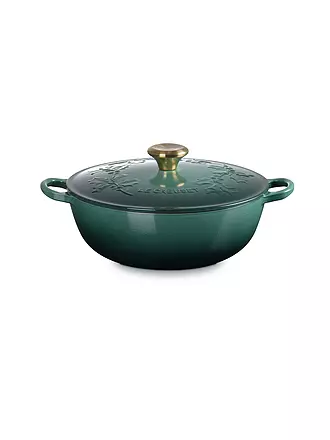 LE CREUSET | Kochtopf mit Deckel 26cm LA MARMITE HOLLY Cotton | dunkelgrün