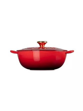 LE CREUSET | Kochtopf mit Deckel 26cm LA MARMITE HOLLY Kirschrot | dunkelgrün