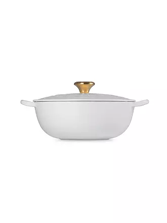 LE CREUSET | Kochtopf mit Deckel 26cm LA MARMITE HOLLY Kirschrot | beige