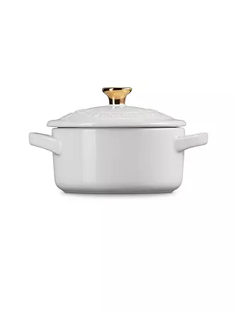 LE CREUSET | Mini Cocotte mit Deckel 10cm HOLLY White | dunkelgrün