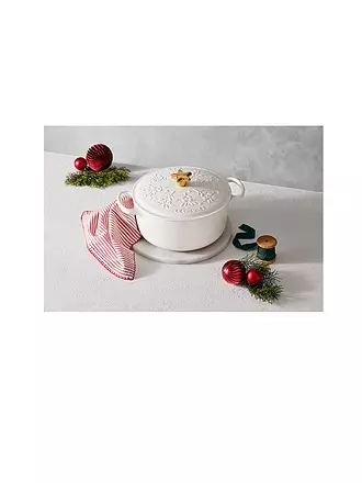 LE CREUSET | Weihnachts Bräter mit Deckel 24cm SIGNATURE Artichaut | beige