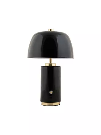 LEITMOTIV | LED Tischlampe FREYA Iron Black | hellbraun