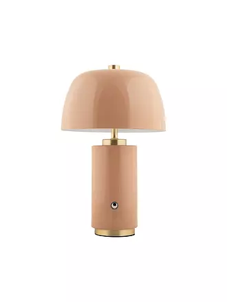 LEITMOTIV | LED Tischlampe FREYA Iron Soft Brown | hellgrau