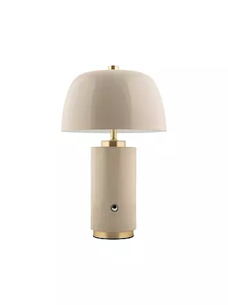 LEITMOTIV | LED Tischlampe FREYA Iron Soft Brown | hellgrau