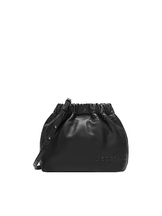 LIEBESKIND BERLIN | Ledertasche - Bucket Bag RUFFLE Small | schwarz