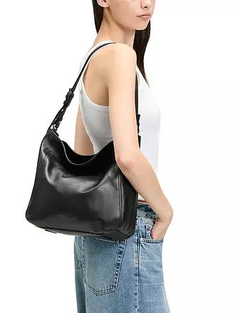 LIEBESKIND BERLIN | Ledertasche - Hobo CHUDY Medium | schwarz